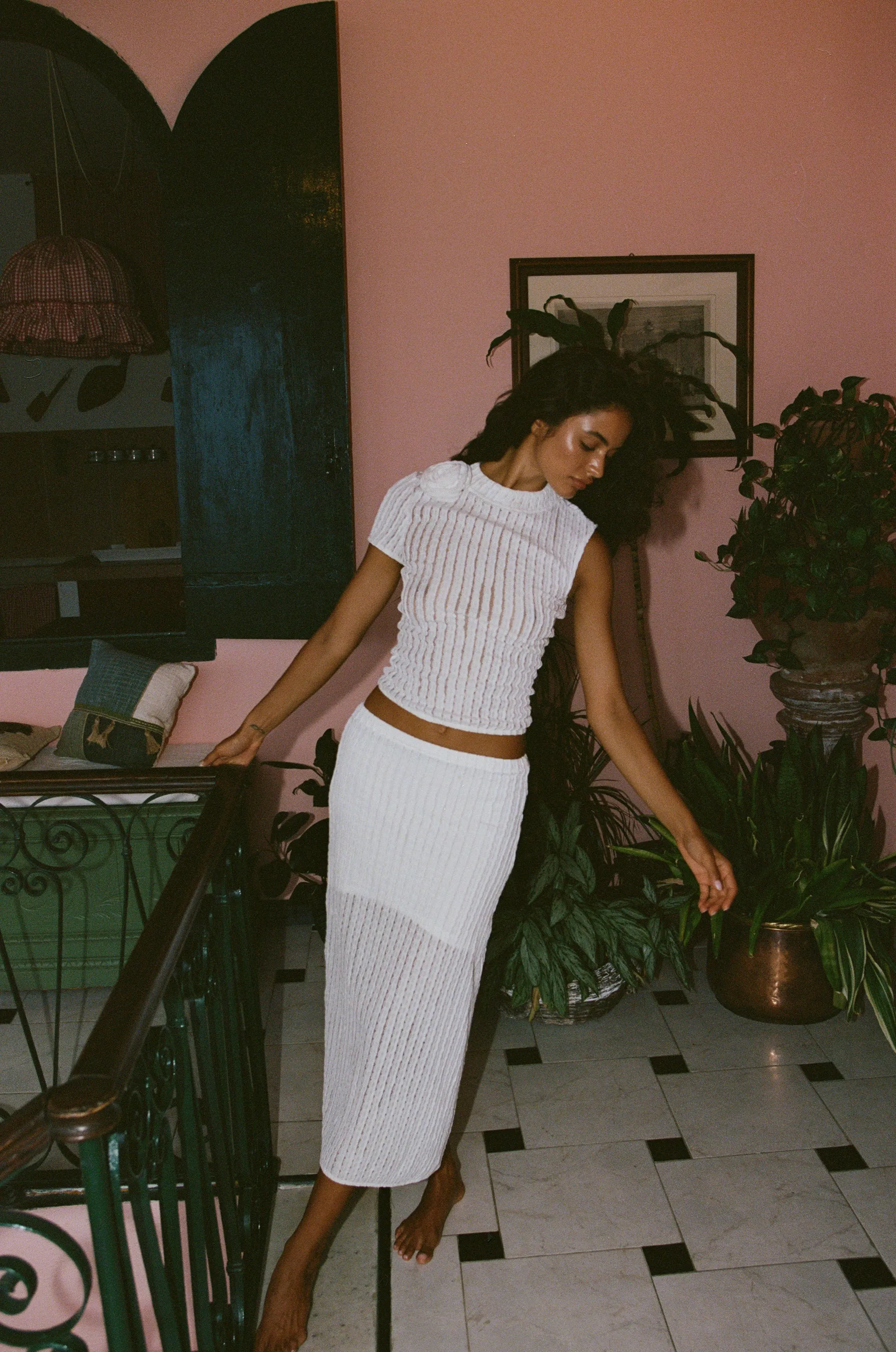 Loulou Midi Skirt | White sold by With Jean product image thumbnail 5