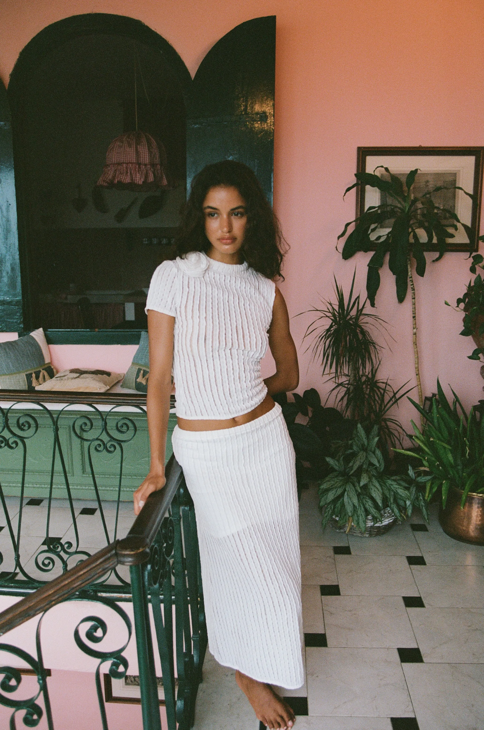 Loulou Midi Skirt | White sold by With Jean product image thumbnail 2