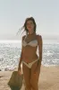 Jeanie Bikini Bottom | Green Polka Dot sold by With Jean