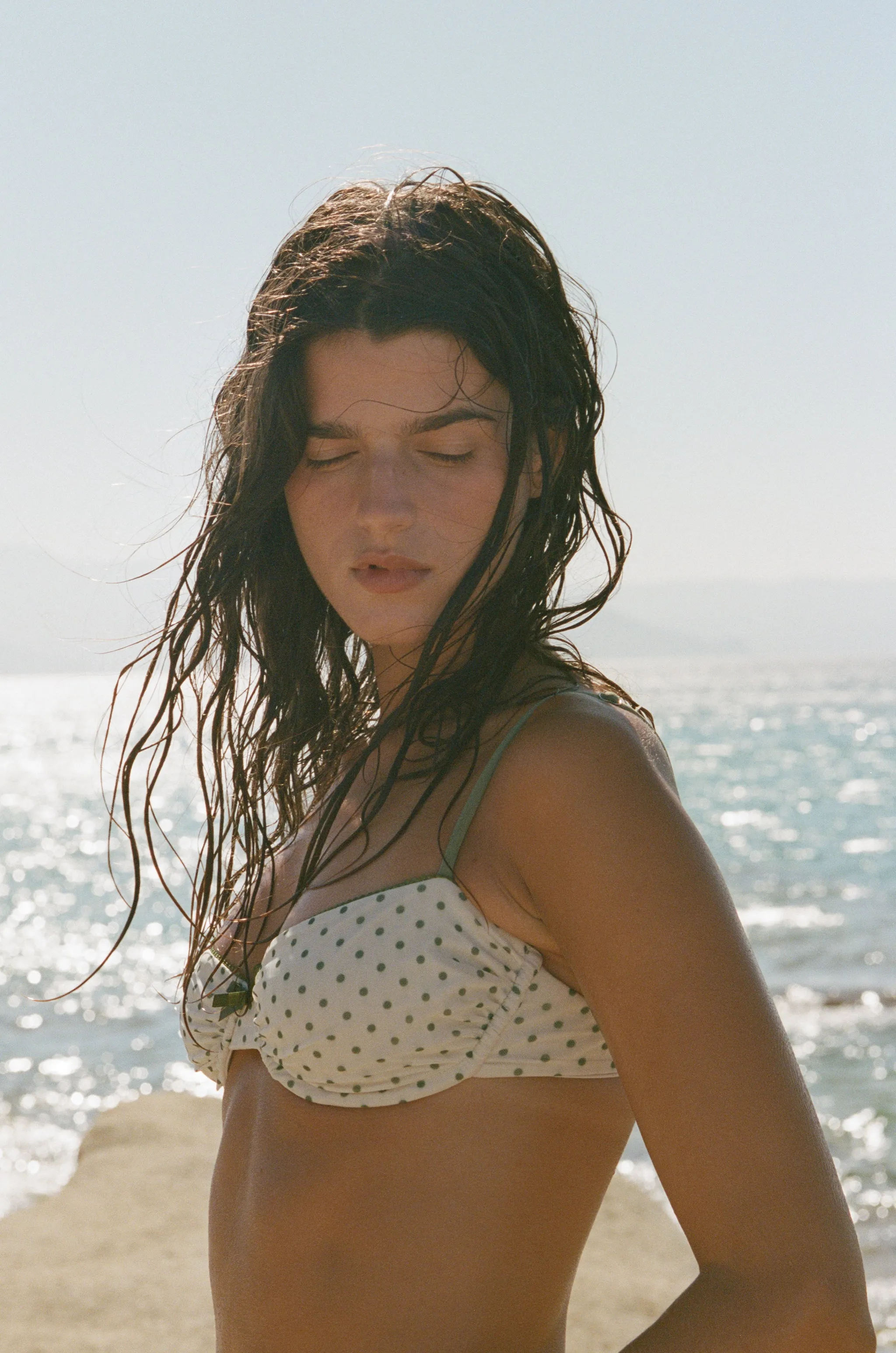 Jeanie Bikini Top | Green Polka Dot sold by With Jean product image thumbnail 5