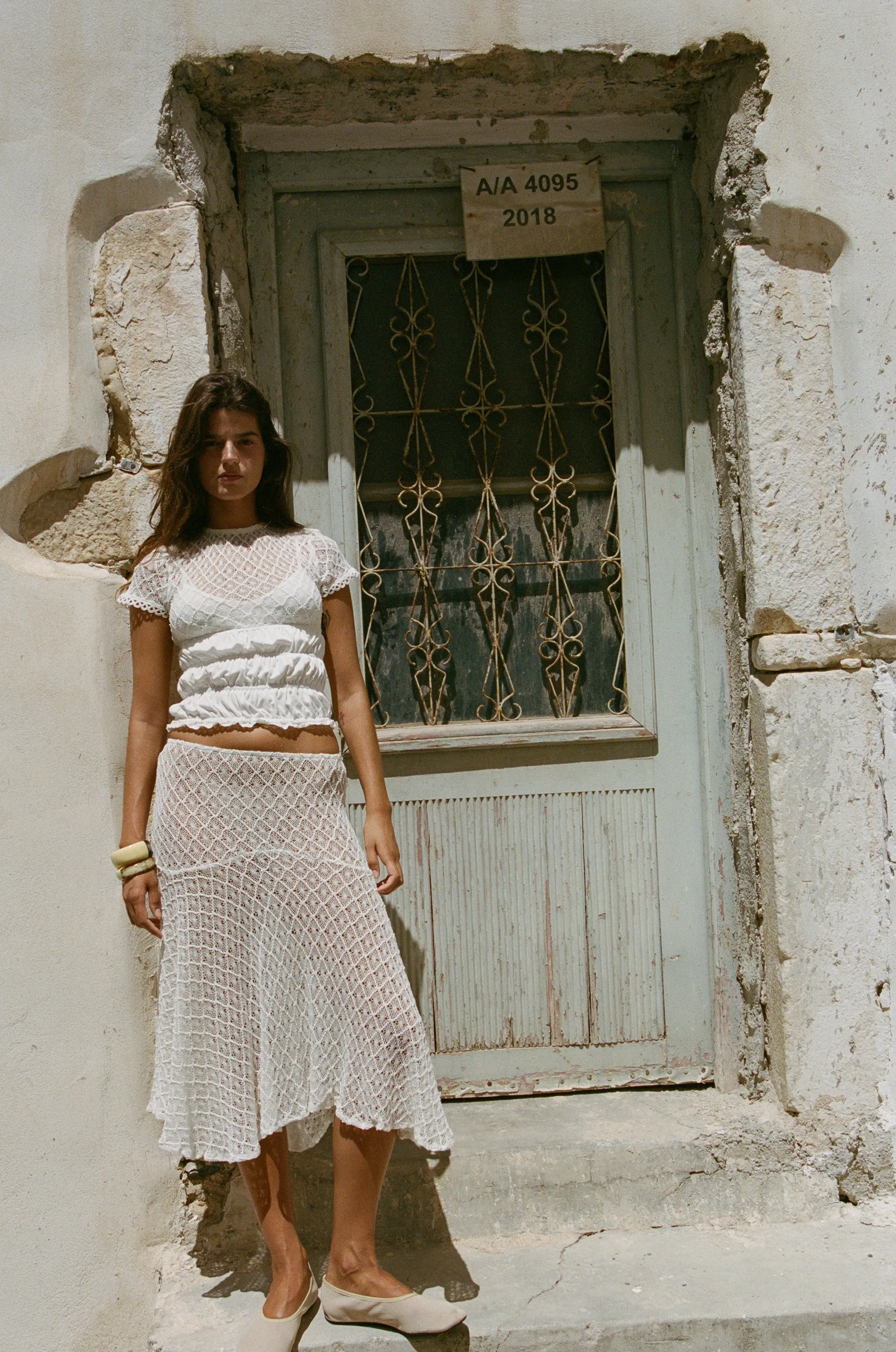Faye Midi Skirt | White sold by With Jean product image thumbnail 5