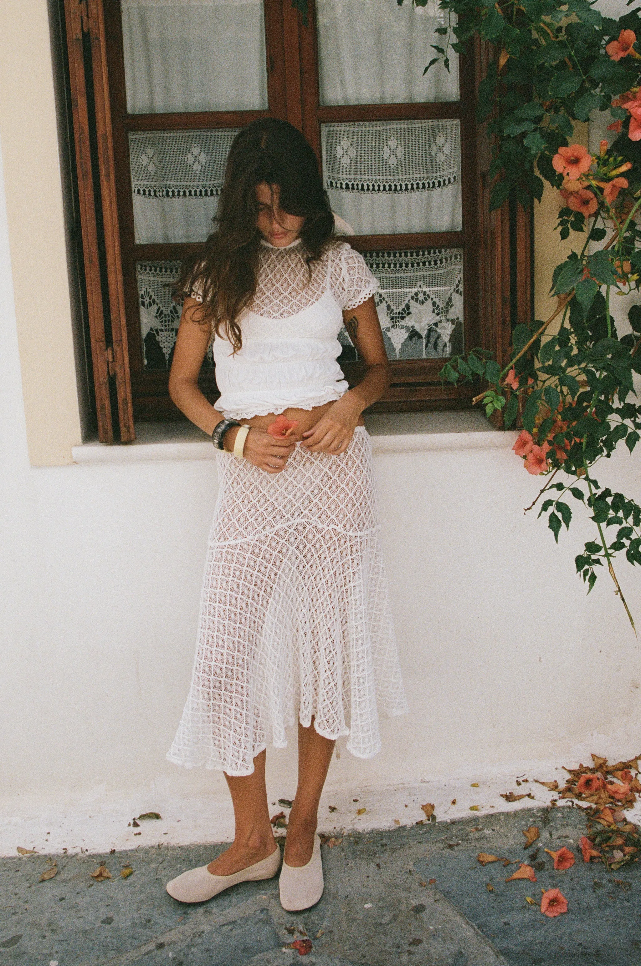 Faye Midi Skirt | White sold by With Jean product image thumbnail 2