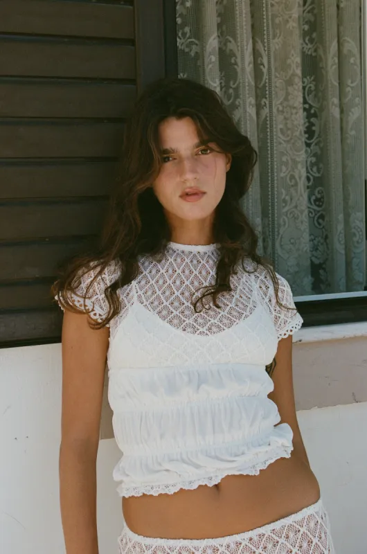 Faye Top | White sold by With Jean