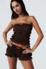 Bea Top | Brown Polka Dot sold by With Jean