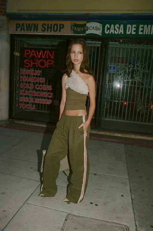 Romeo Track Pant | Khaki sold by With Jean