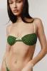 Jeanie Bikini Top | Green / White Polka Dot sold by With Jean