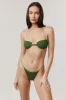 Jeanie Bikini Top | Green / White Polka Dot sold by With Jean