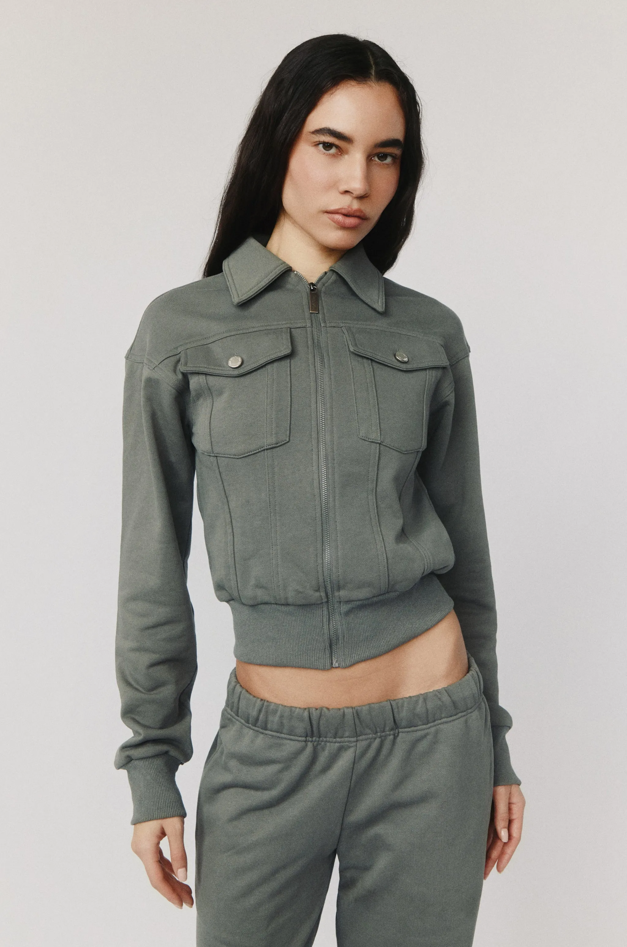 Lexa Zip Through | Charcoal sold by With Jean product image thumbnail 4