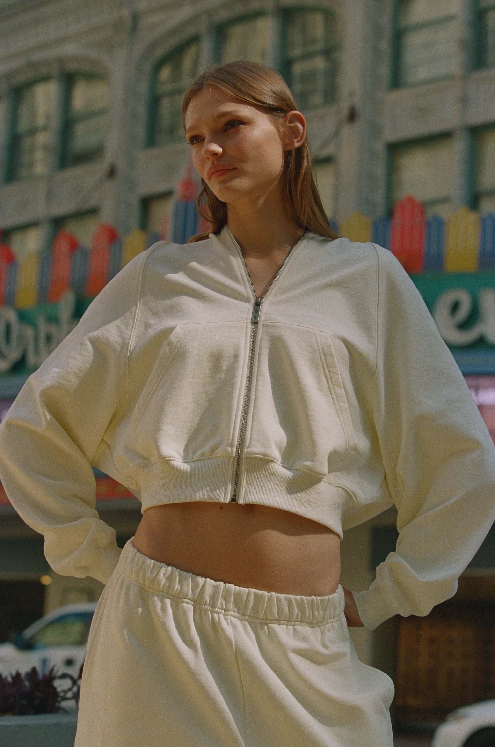 Freddie Zip Through | Cream sold by With Jean