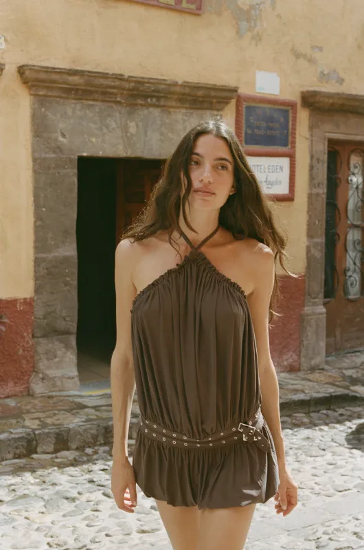 Magnol Dress | Chocolate sold by With Jean