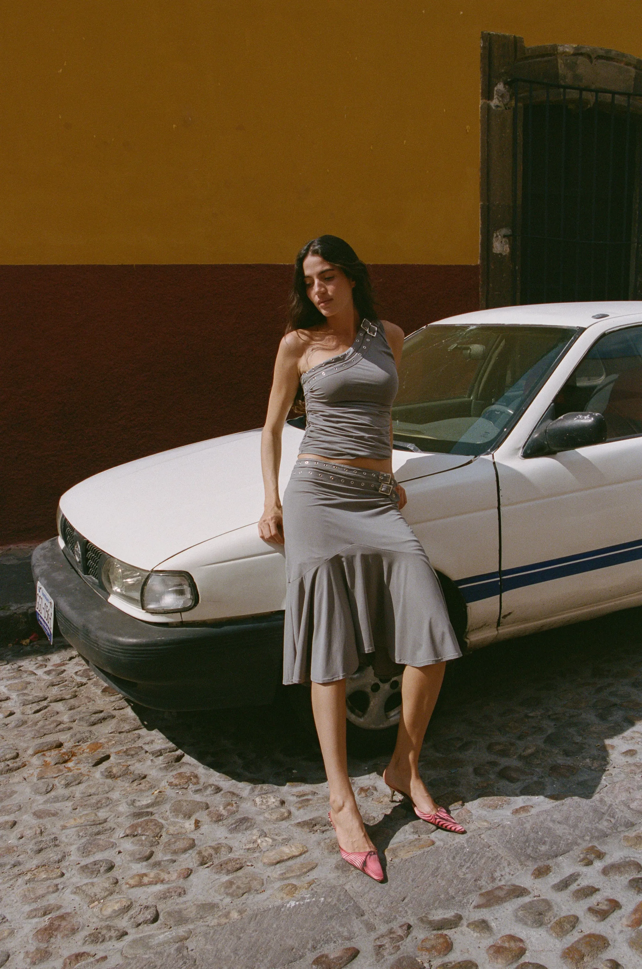 Sloan Skirt | Slate sold by With Jean