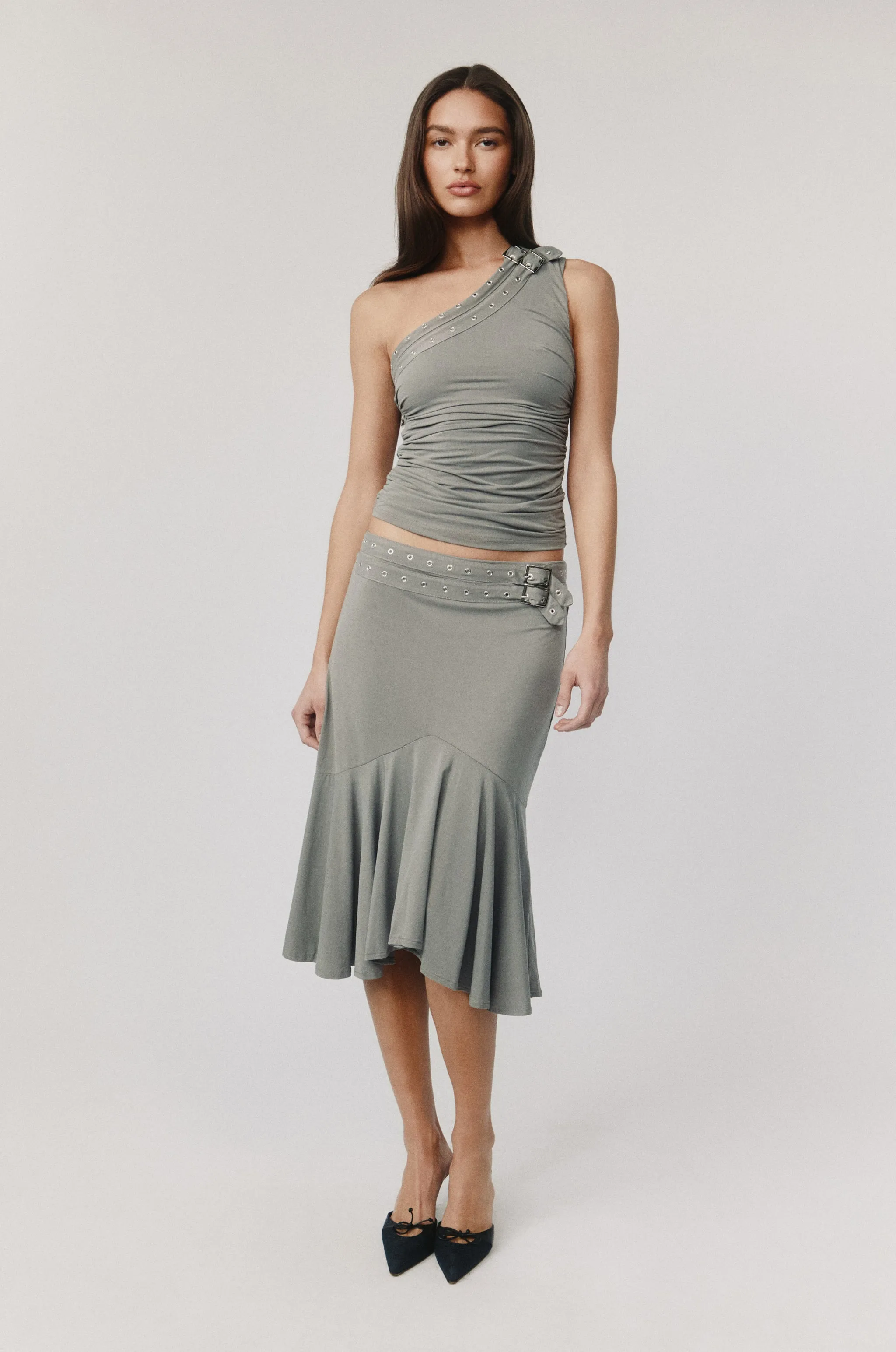 Sloan Skirt | Slate sold by With Jean product image thumbnail 3