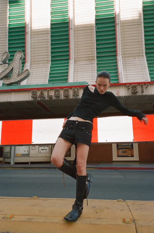 Ryley Shorts | Black sold by With Jean