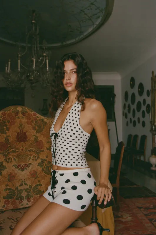 Dottie Top | Black / White Dot sold by With Jean