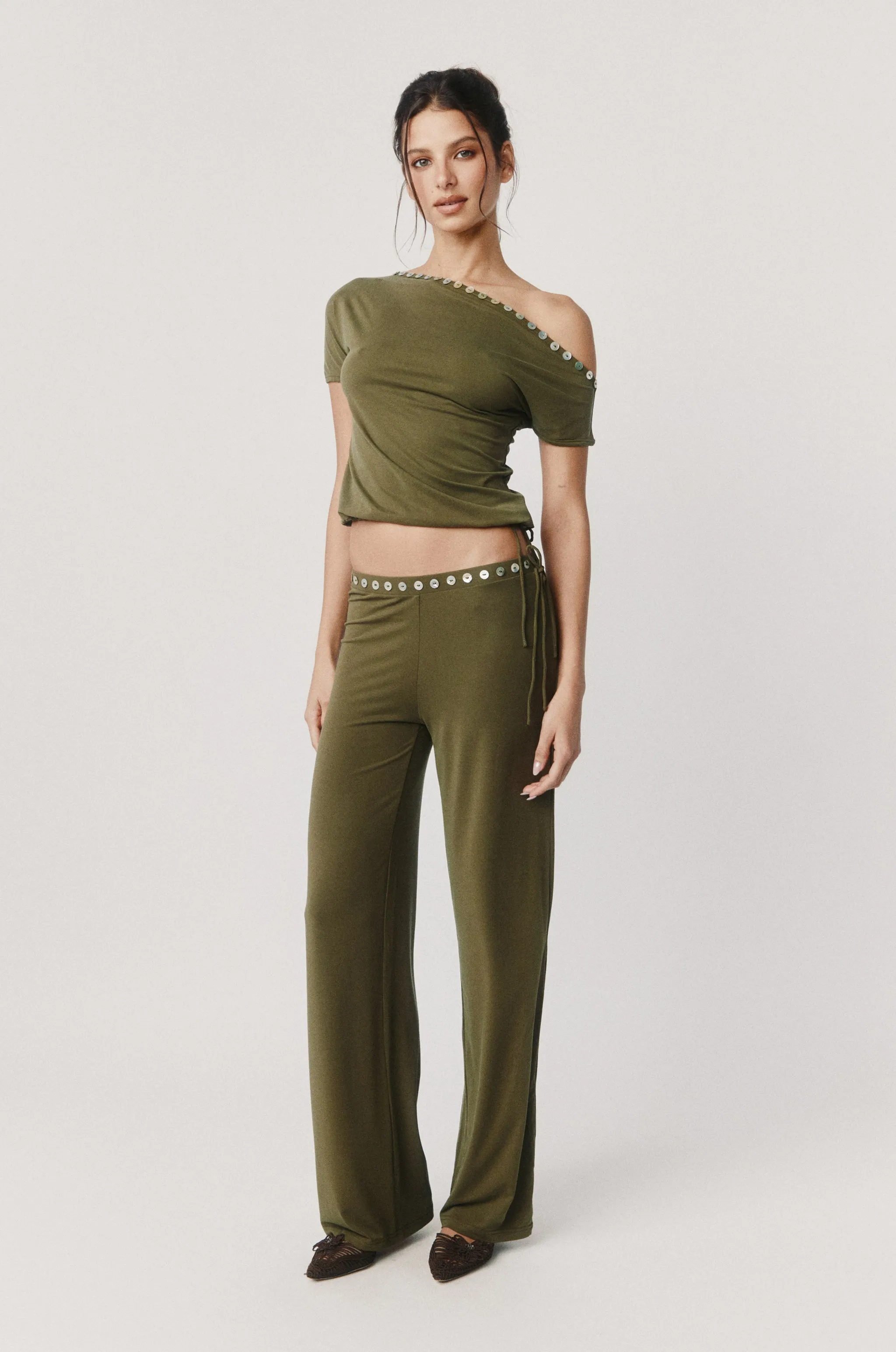 Benny Pants | Khaki sold by With Jean product image thumbnail 3