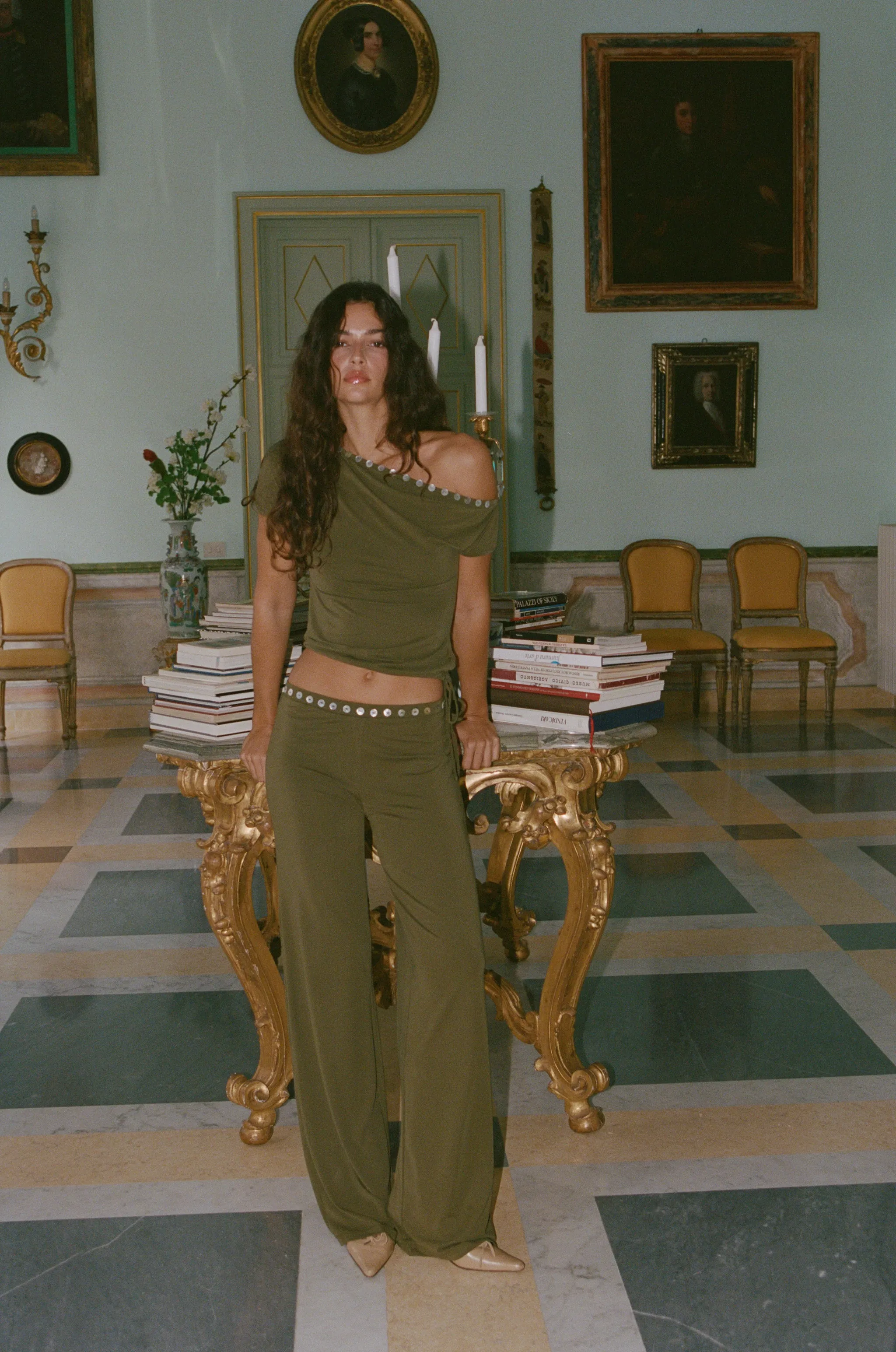 Benny Pants | Khaki sold by With Jean