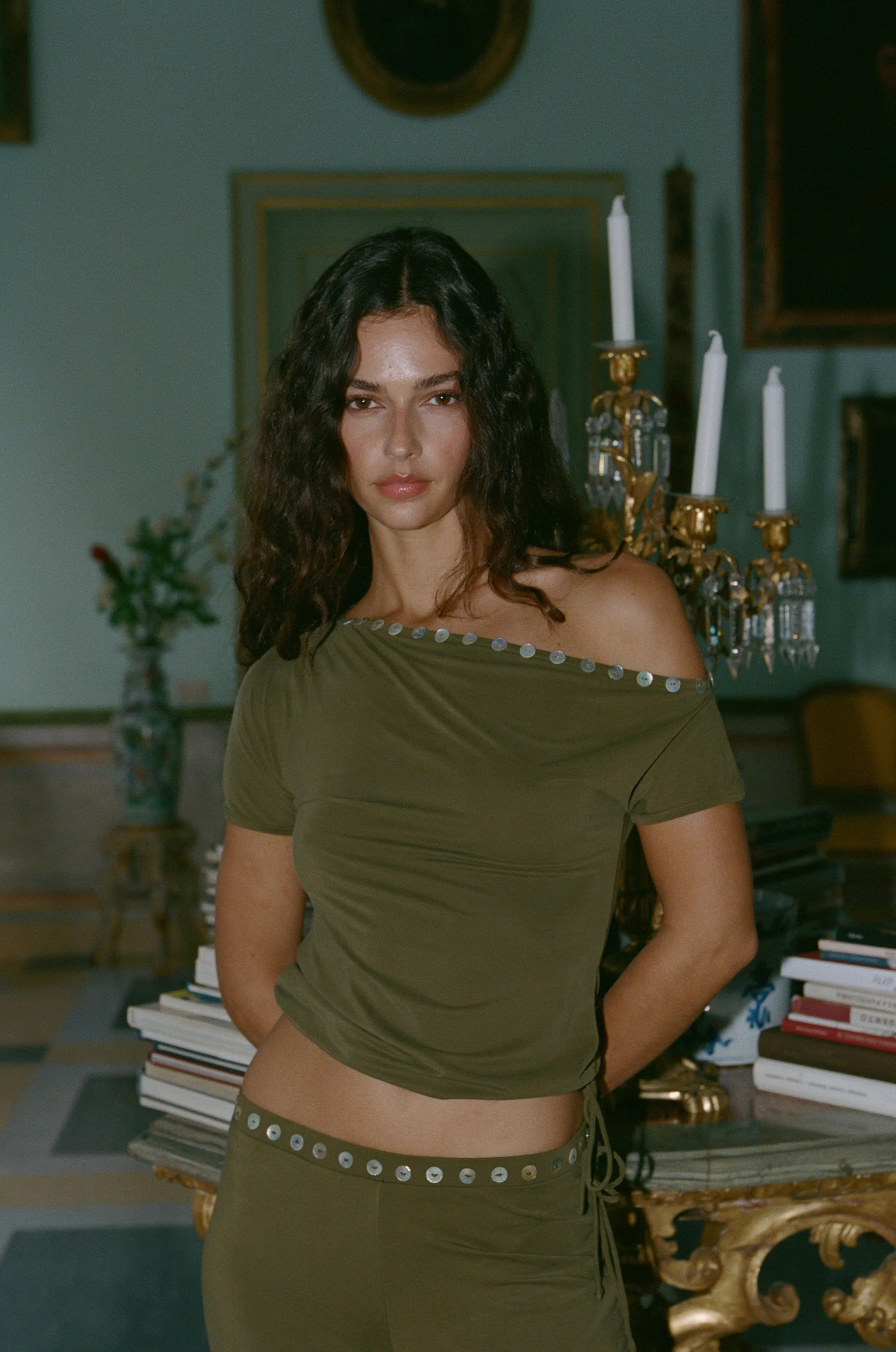 Benny Top | Khaki sold by With Jean