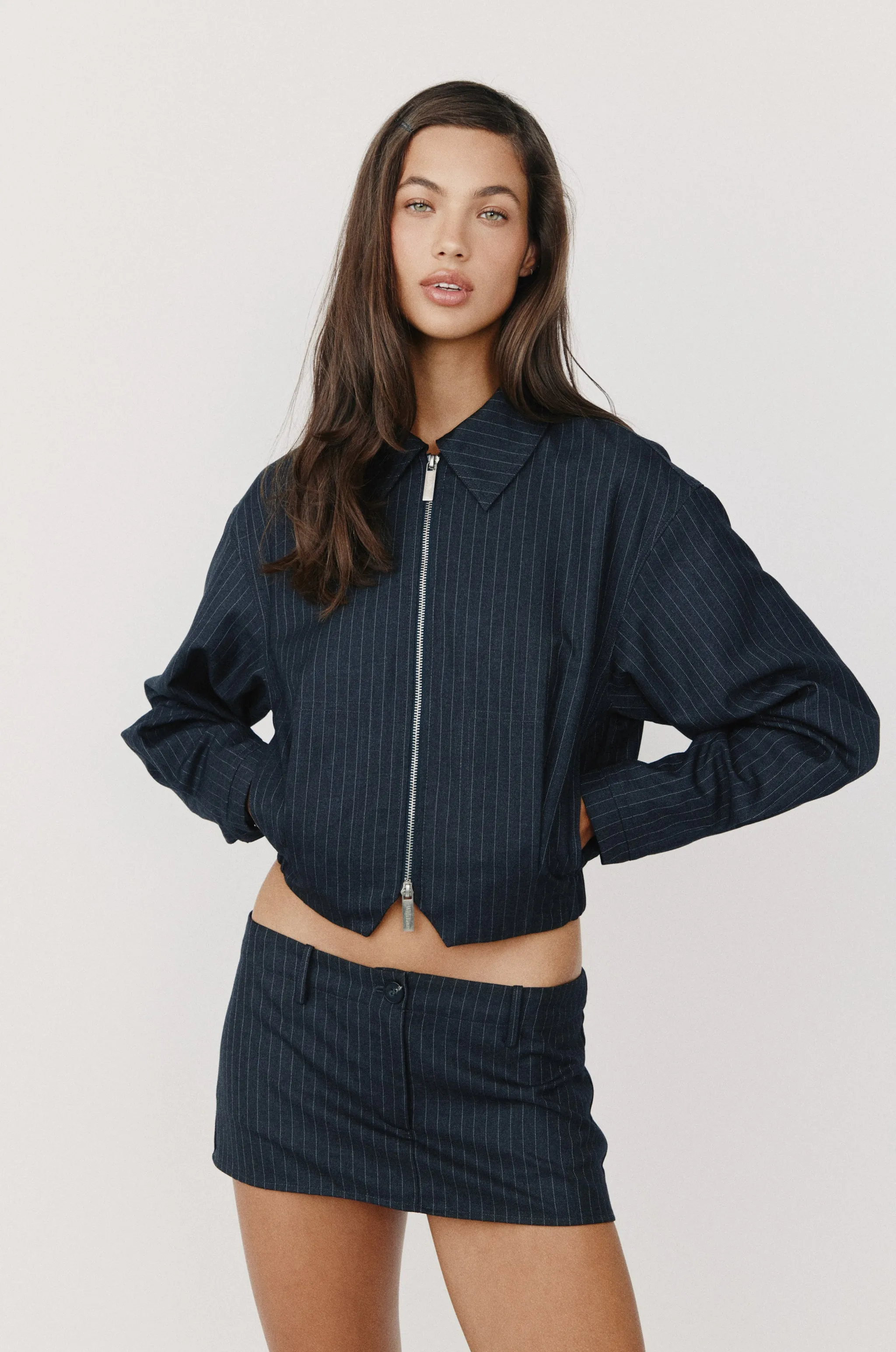 Fred Jacket | Pinstripe sold by With Jean product image thumbnail 3