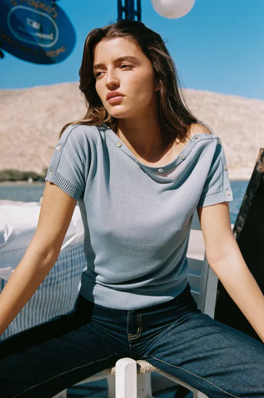 June Top | Blue sold by With Jean