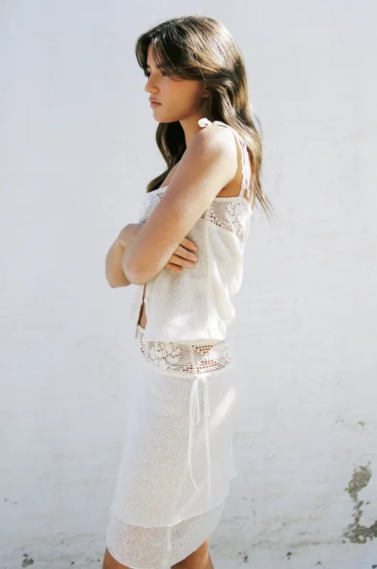 Sutton Skirt | Cream sold by With Jean