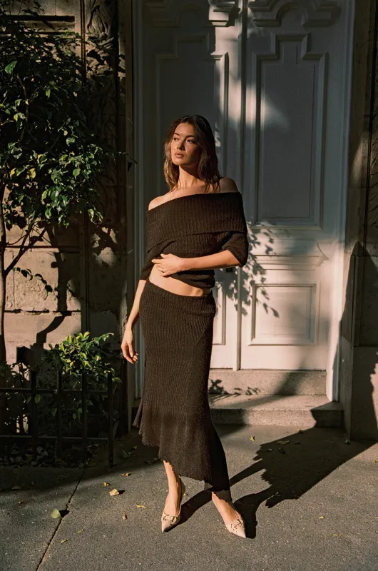 Fia Skirt | Chocolate sold by With Jean