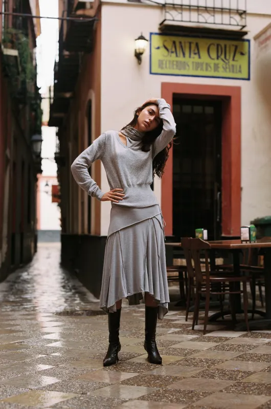 Phoebe Top | Grey made by With Jean