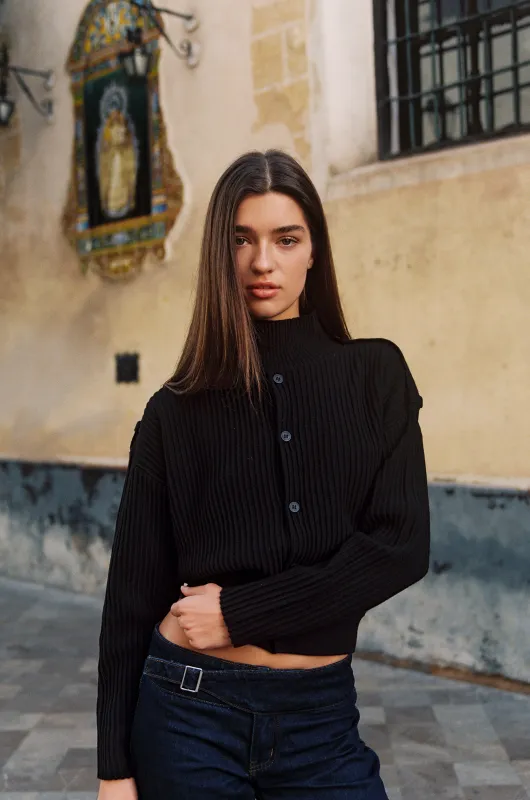 Pressley Sweater | Black made by With Jean