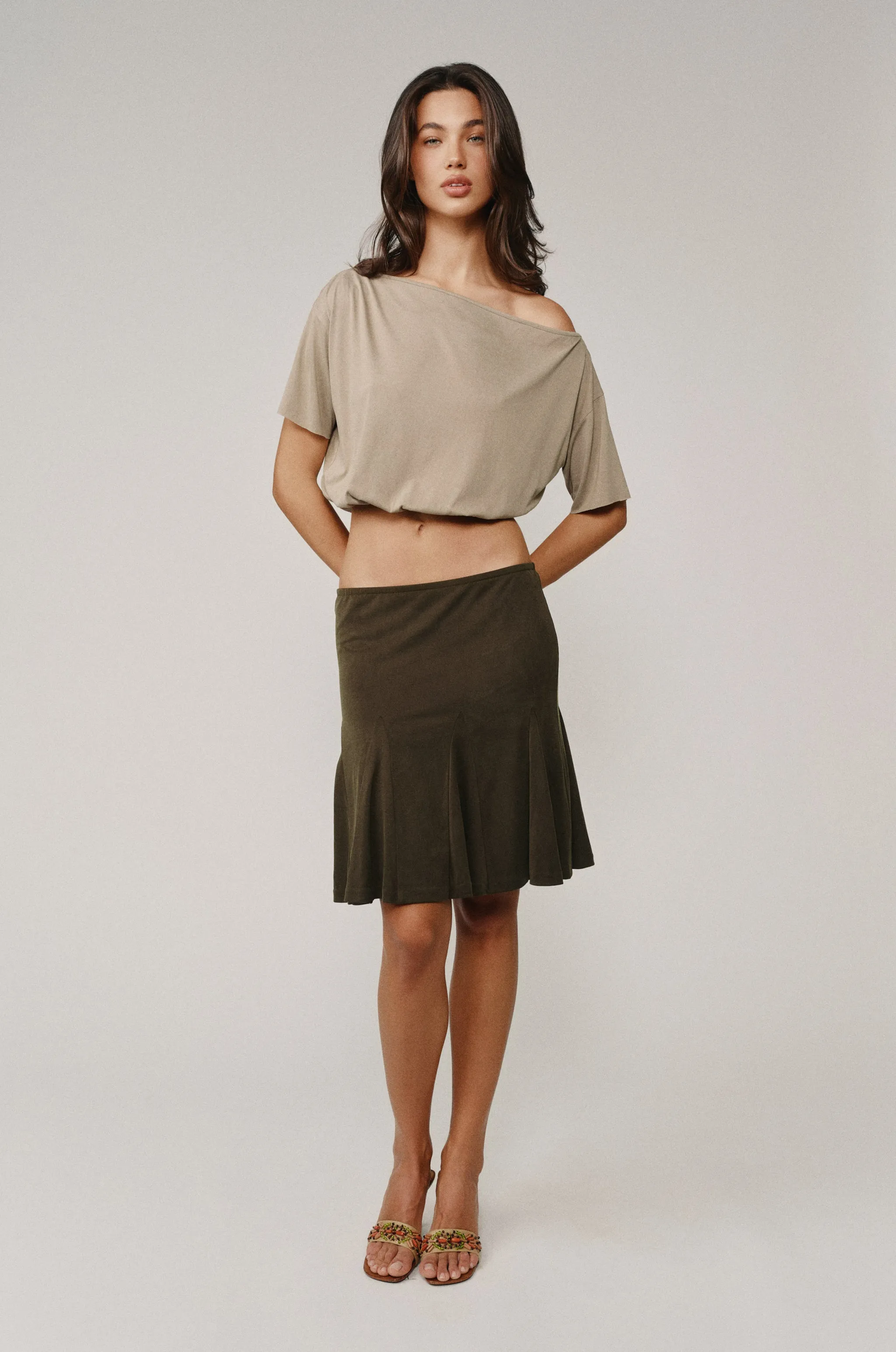 Mimi Skirt | Khaki sold by With Jean product image thumbnail 5