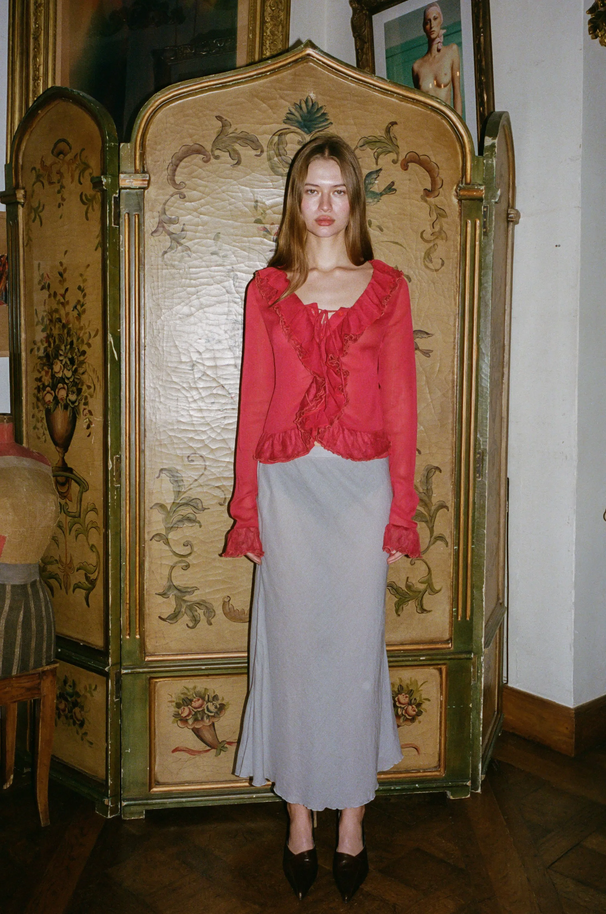Ava Midi Skirt | Grey sold by With Jean product image thumbnail 2