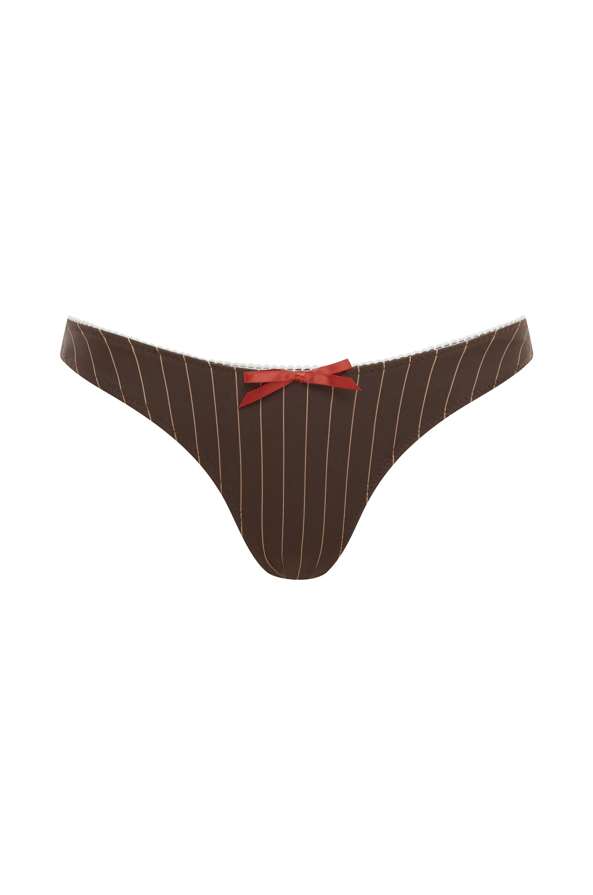 Jeanie Bikini Bottom | Brown Pinstripe sold by With Jean product image thumbnail 5