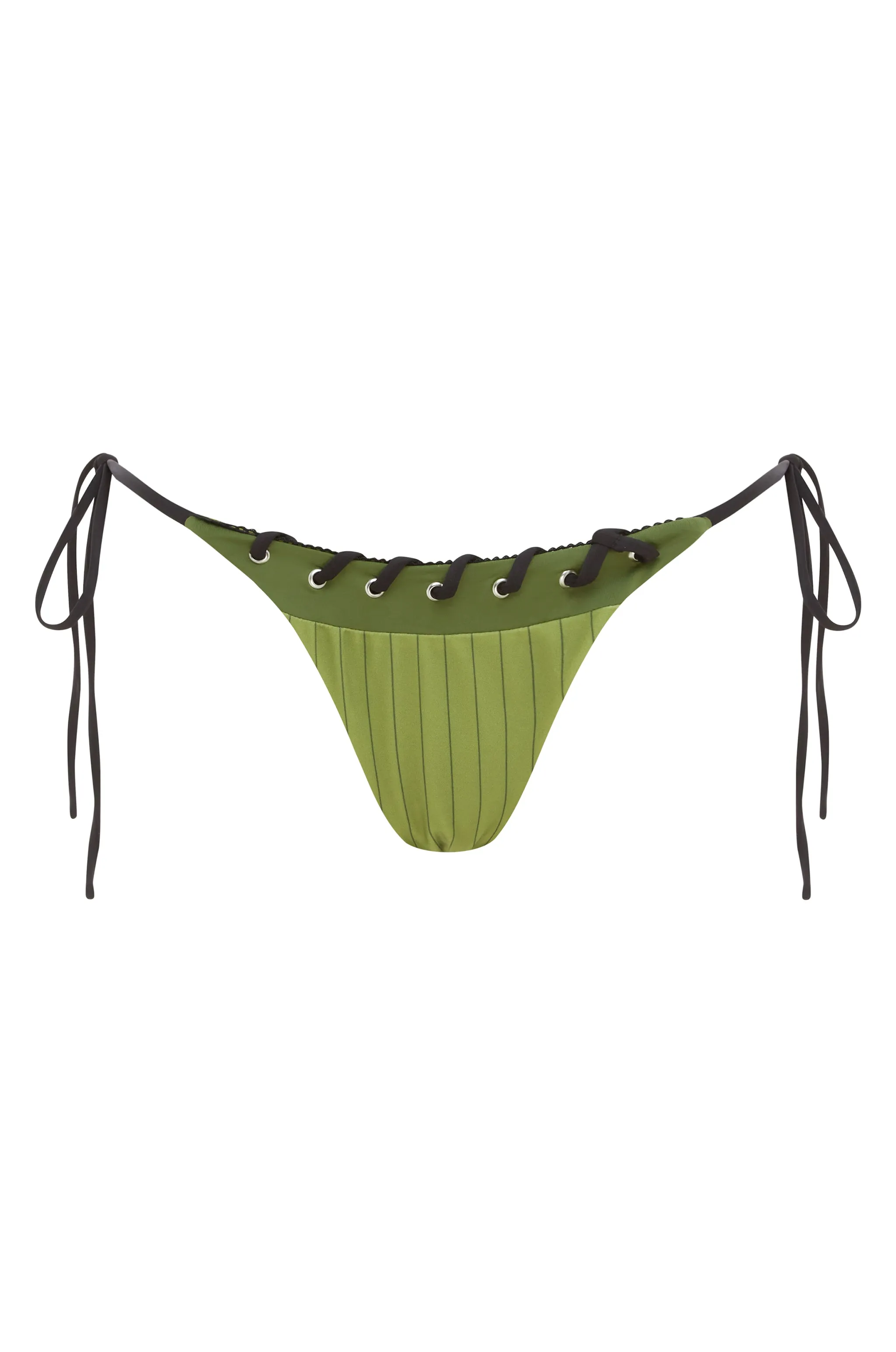 Juni Bikini Bottom | Khaki Pinstripe sold by With Jean product image thumbnail 5