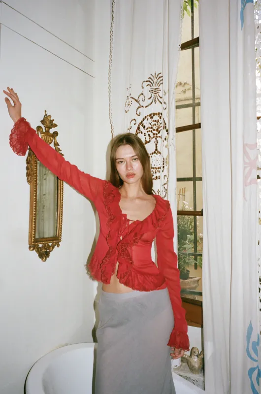 Maia Shirt | Red sold by With Jean