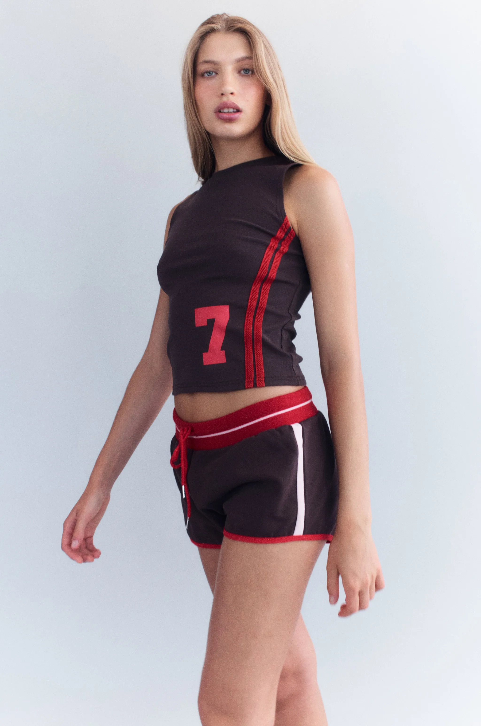 Straight Sevens Tank | Brown sold by With Jean product image thumbnail 3