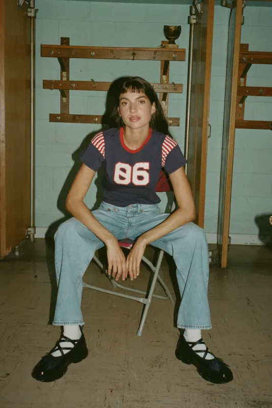 Star Player Tee | Navy sold by With Jean