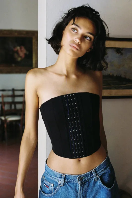 Beatrice Corset | Black sold by With Jean
