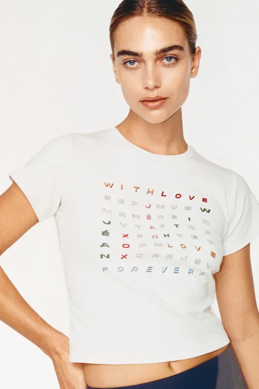 Puzzled Tee | White sold by With Jean