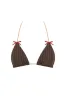 Juni Bikini Top | Brown Pinstripe sold by With Jean