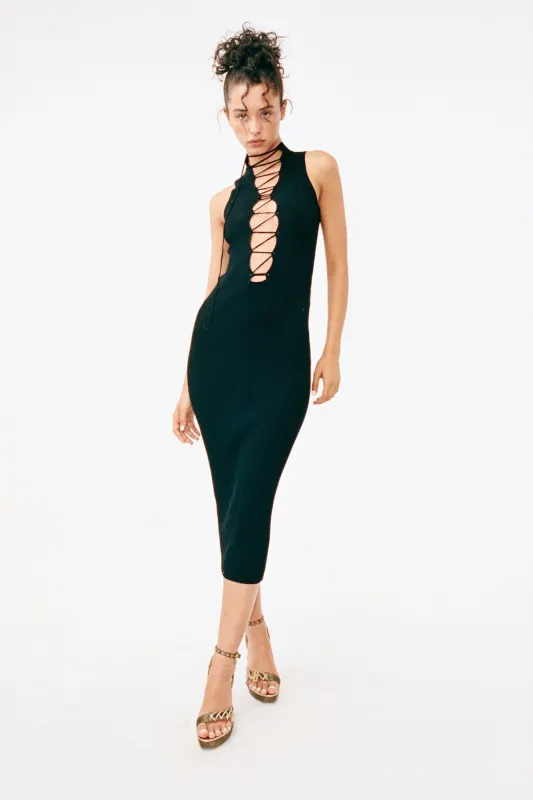 Amethyst Midi Dress | Black sold by With Jean