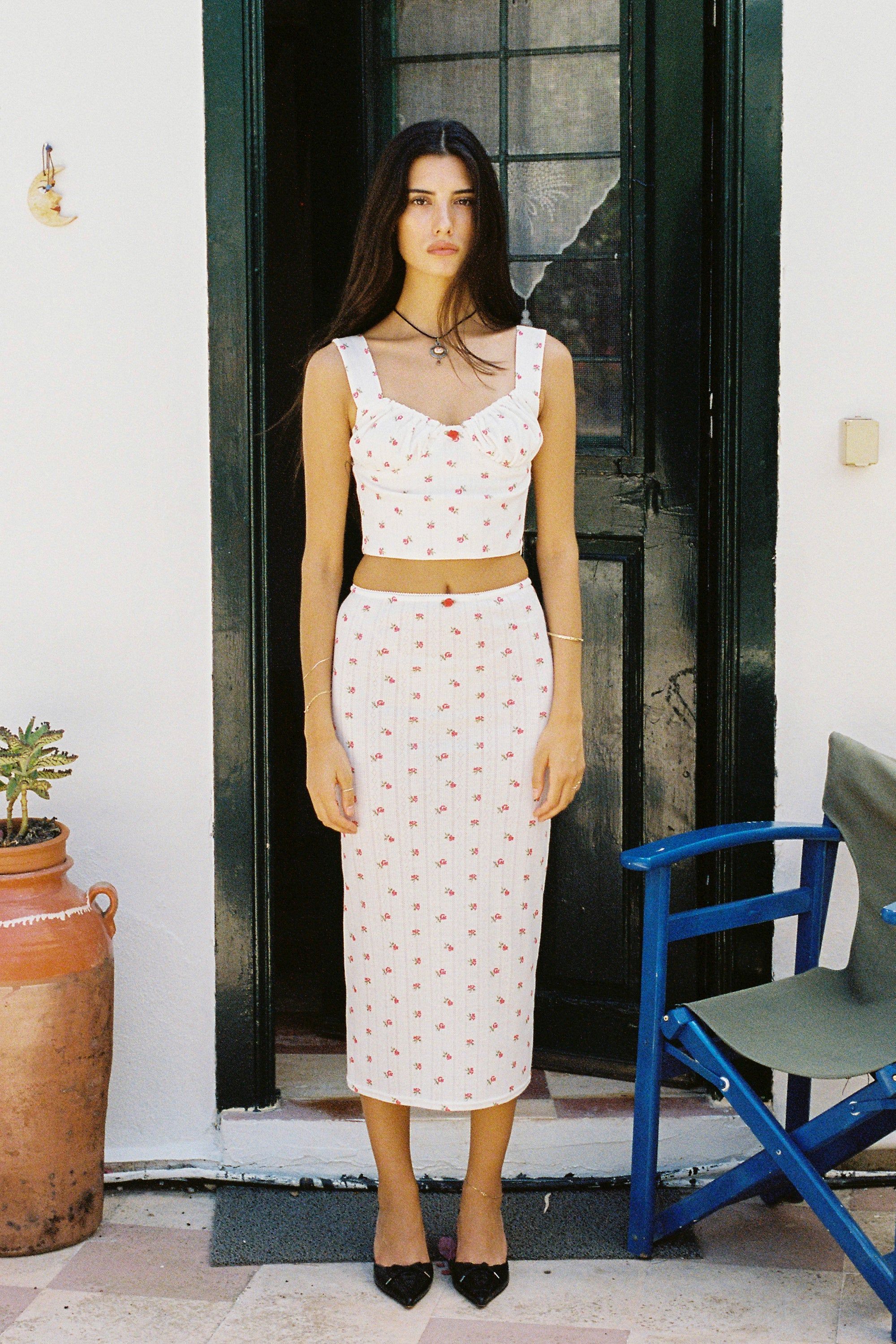 Bridgette Top | Red Pointelle sold by With Jean product image thumbnail 3