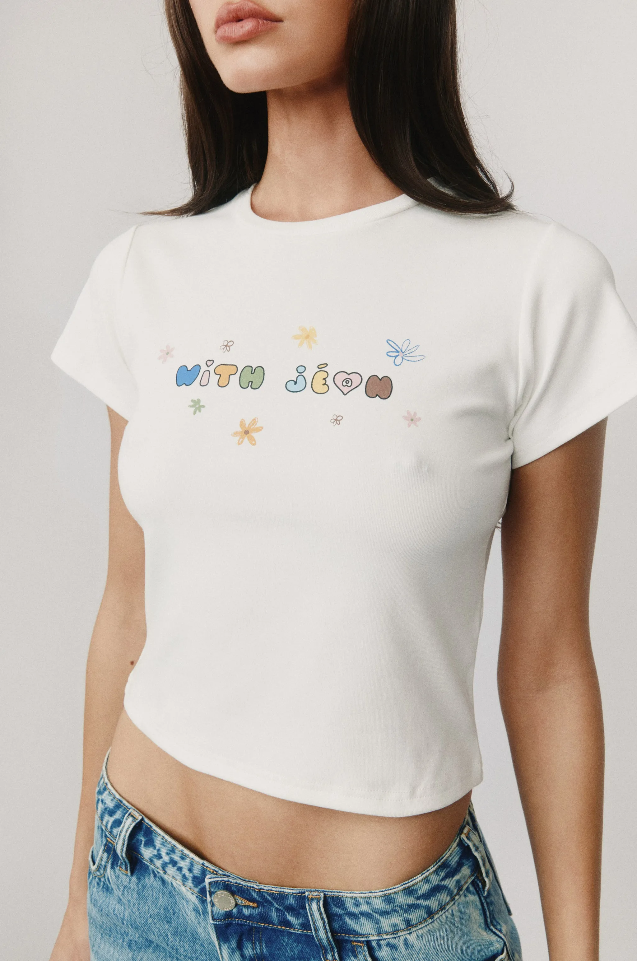 With Flowers Tee | White / Multi sold by With Jean product image thumbnail 4