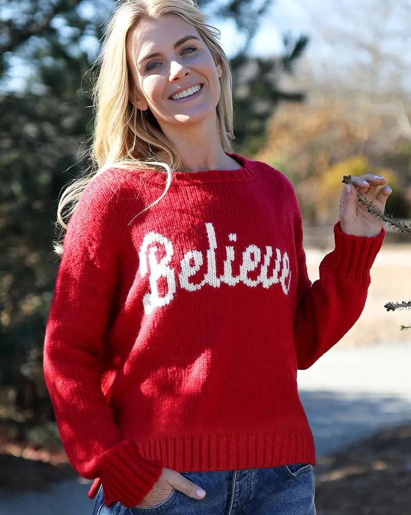 BELIEVE PULLOVER CHUNKY - LOCAL SHIP sold by Wooden Ships product image thumbnail 3