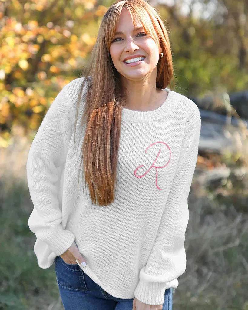 *SALE* - "R" MONOGRAM CREW CHUNKY sold by Wooden Ships product image thumbnail 2