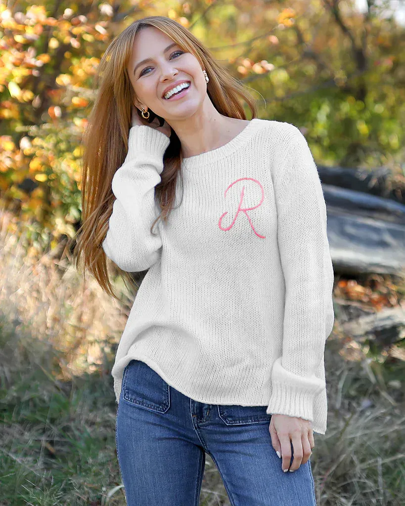 *SALE* - "R" MONOGRAM CREW CHUNKY sold by Wooden Ships product image thumbnail 4