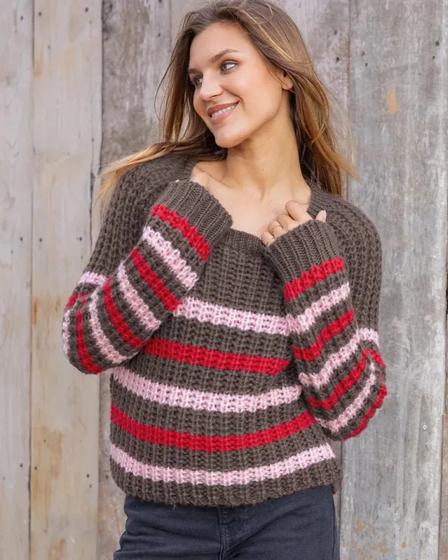 *SALE* - NORTH POLE STRIPED CREW SUPER CHUNKY sold by Wooden Ships