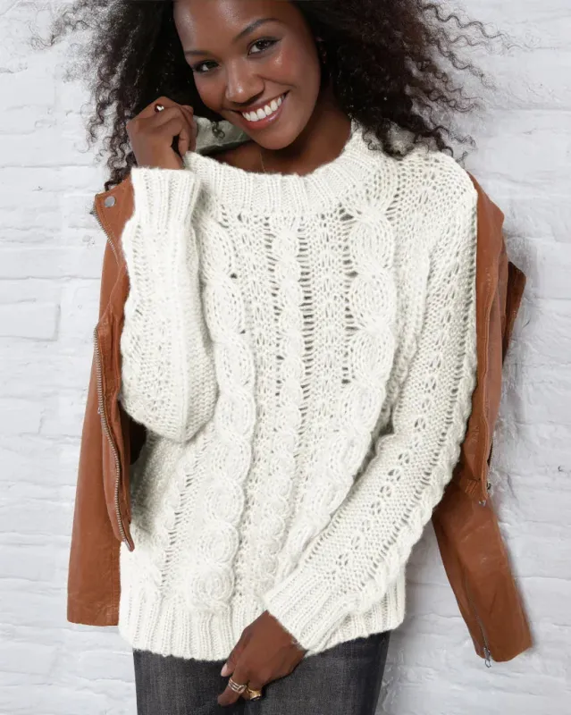 *SALE* - TUCK CABLE BOYFRIEND CREW sold by Wooden Ships