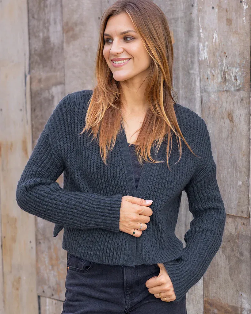 *SALE* - RIBBED CROPPED CARDI CHUNKY sold by Wooden Ships product image thumbnail 4