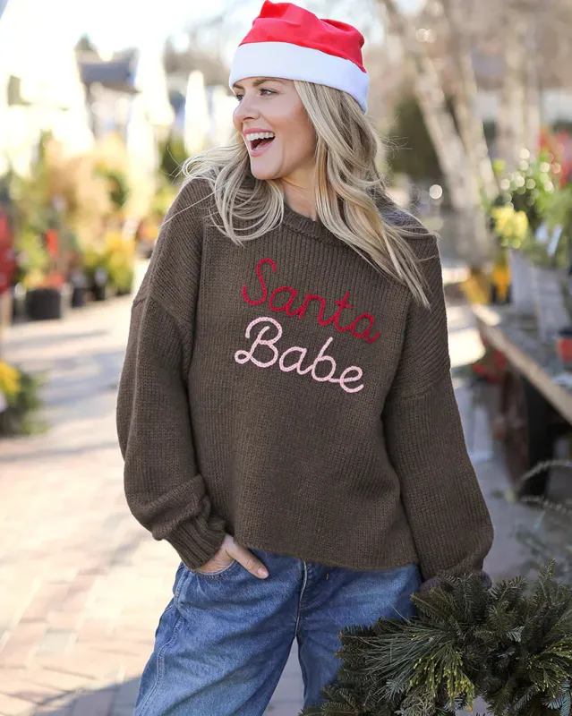 *SALE* - SANTA BABE EMBROIDERED CREW CHUNKY sold by Wooden Ships
