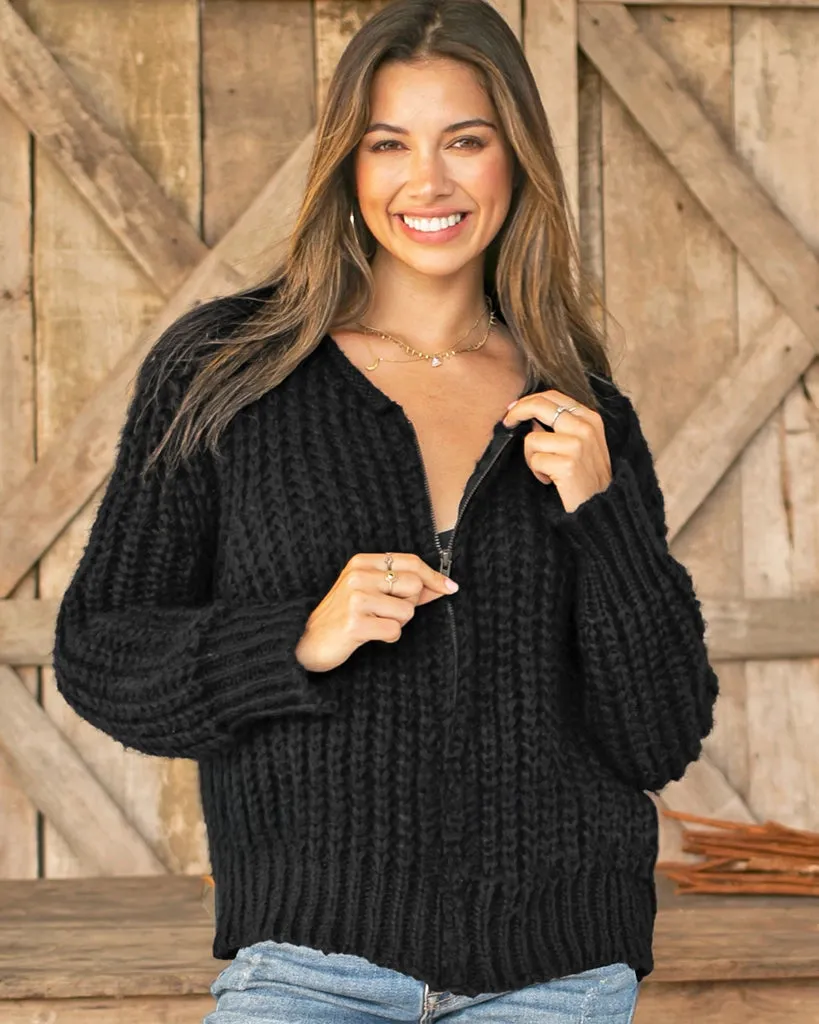 TARA ZIP BOMBER CARDI CHUNKY sold by Wooden Ships product image thumbnail 2