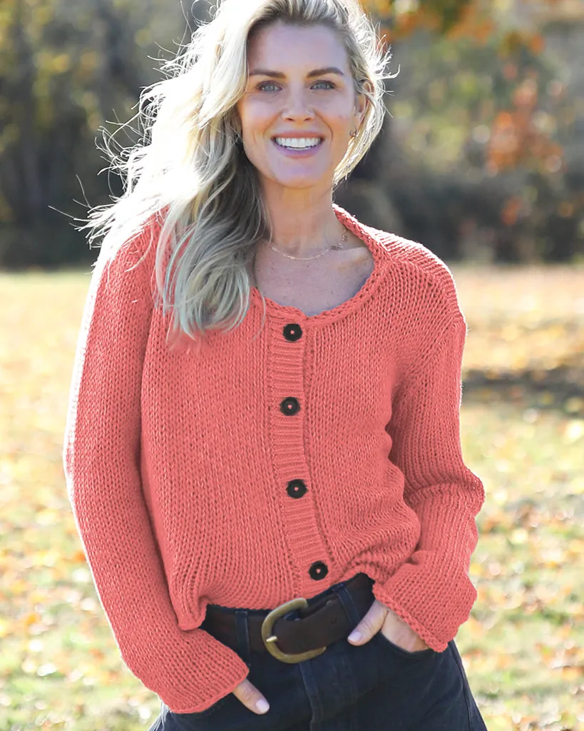 PARK BUTTON CHUNKY CARDI COTTON sold by Wooden Ships