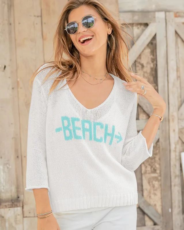 *SALE* - BEACH ARROW 3/4 SLEEVE V COTTON sold by Wooden Ships